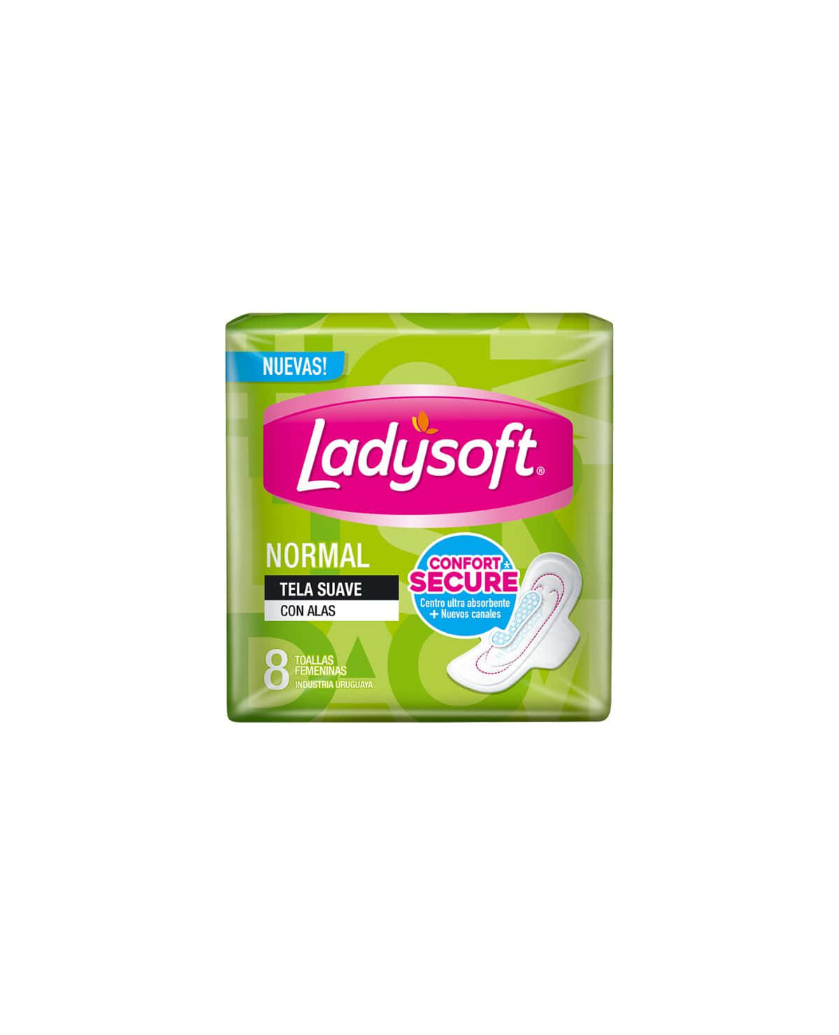 Toallitas Femeninas Ladysoft Normal Tela Suave Con Alas 8 Un